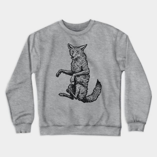 A Levity of Animals: Cunning Coyote Crewneck Sweatshirt by calebfaires